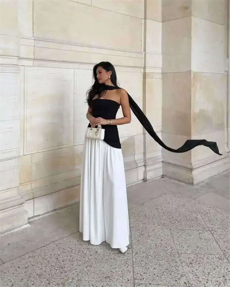 Siena Strapless Maxi Dress – Split Flame Edition
