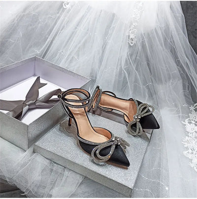 Aurora Crystal Bow Heels