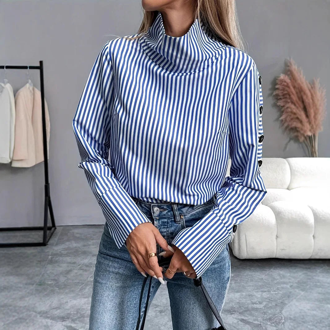 Elise Stripe Splice Blouse