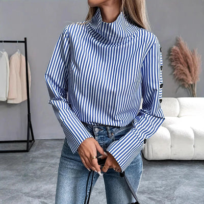 Elise Stripe Splice Blouse