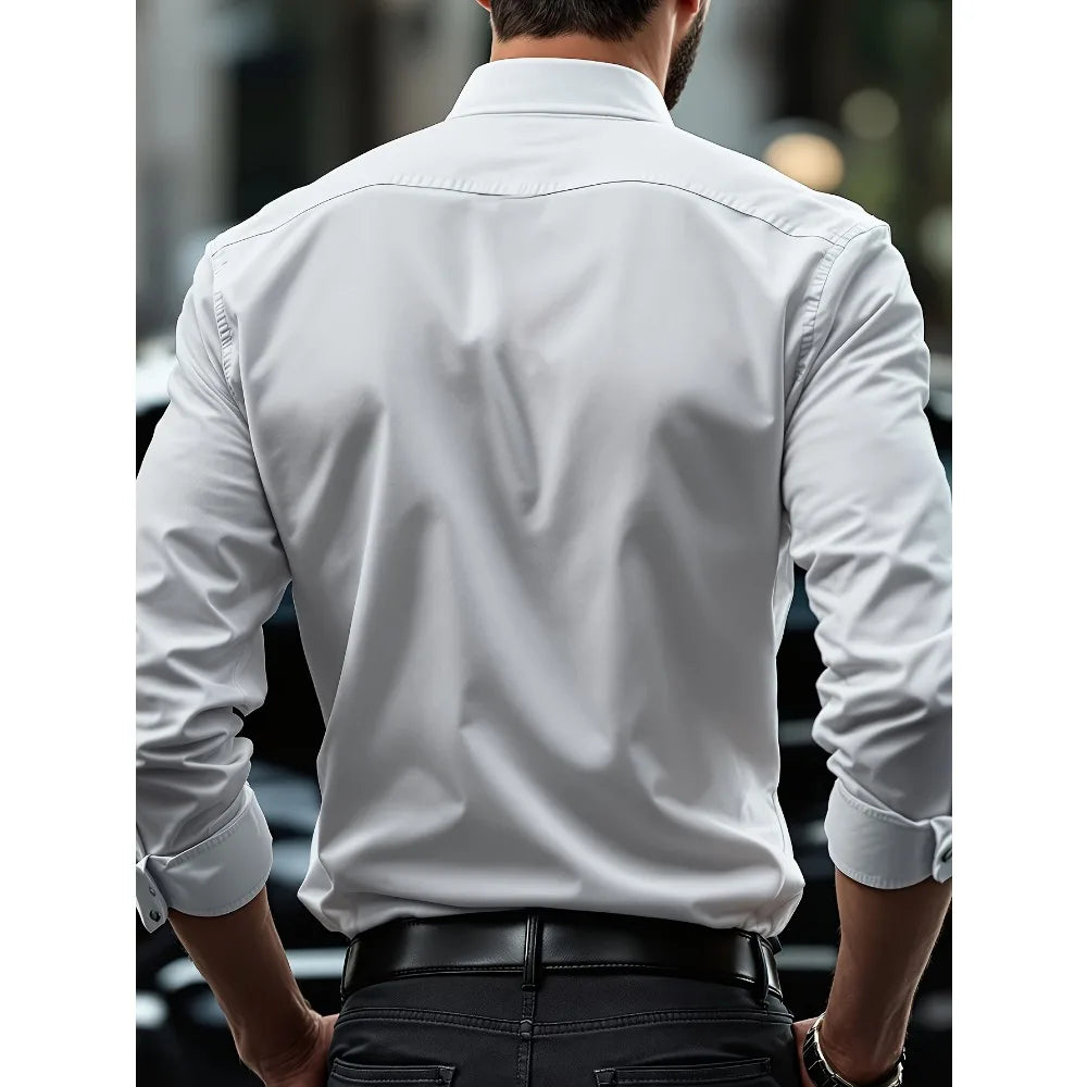 NoirFlex Classic Shirt – Men's Stretch Edition
