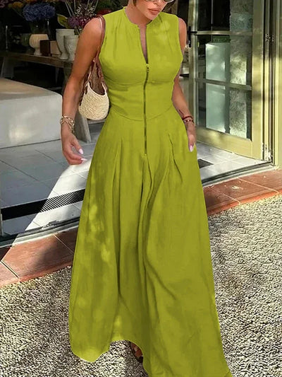 Elara Pleated Maxi – Summer 2025 Edition