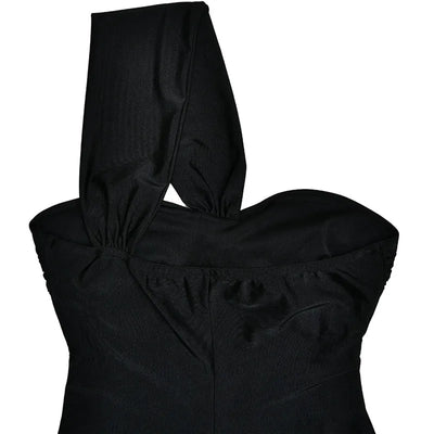 Luna One-Shoulder Maxi Dress – Sculpted Silence Edition