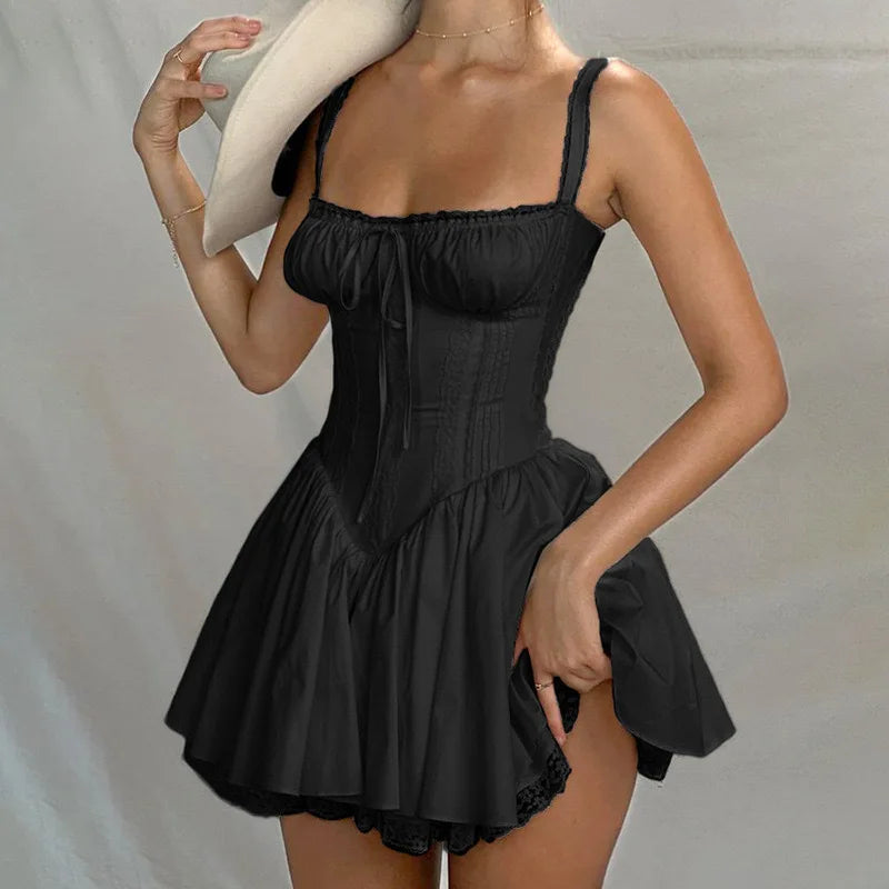 Faye Lace Corset Mini Dress – Summer Bloom Edition